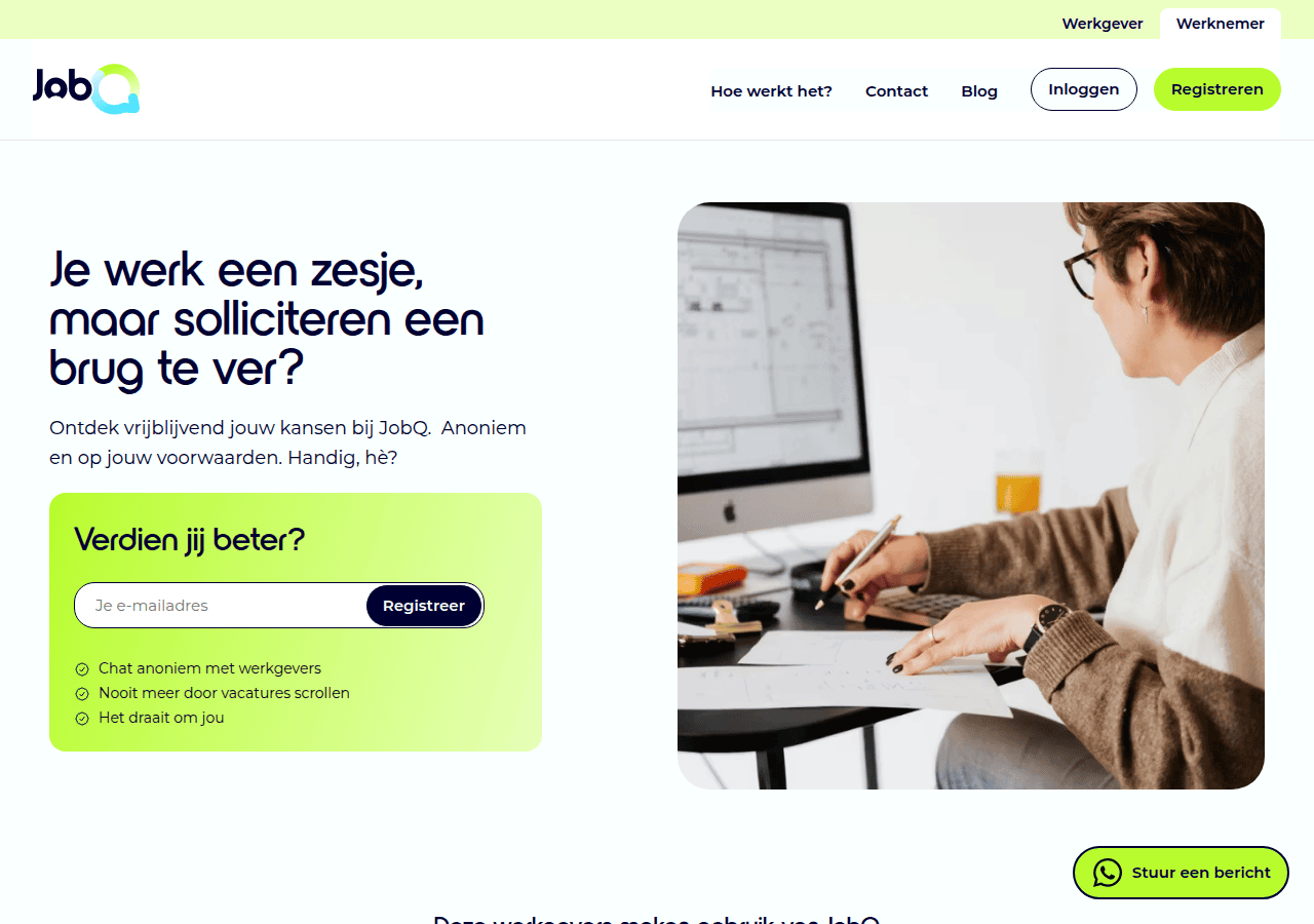 Screenshot of jobq.com
