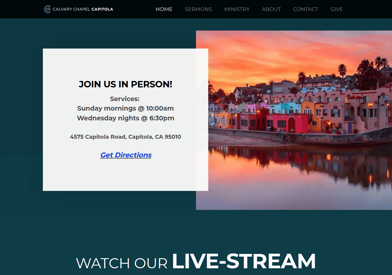 Screenshot of calvarychapelcapitola.org