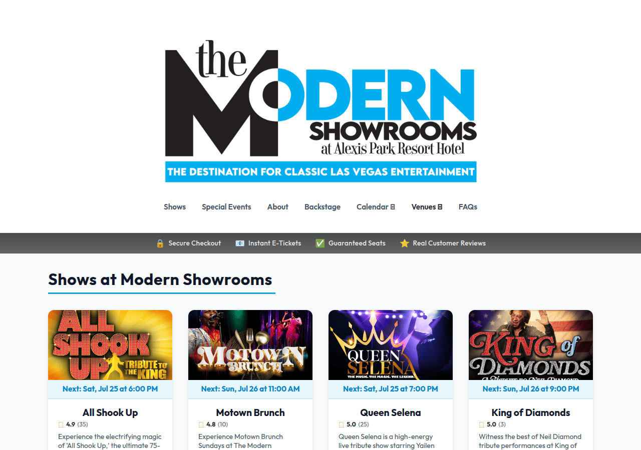 Screenshot of modernvegas.com