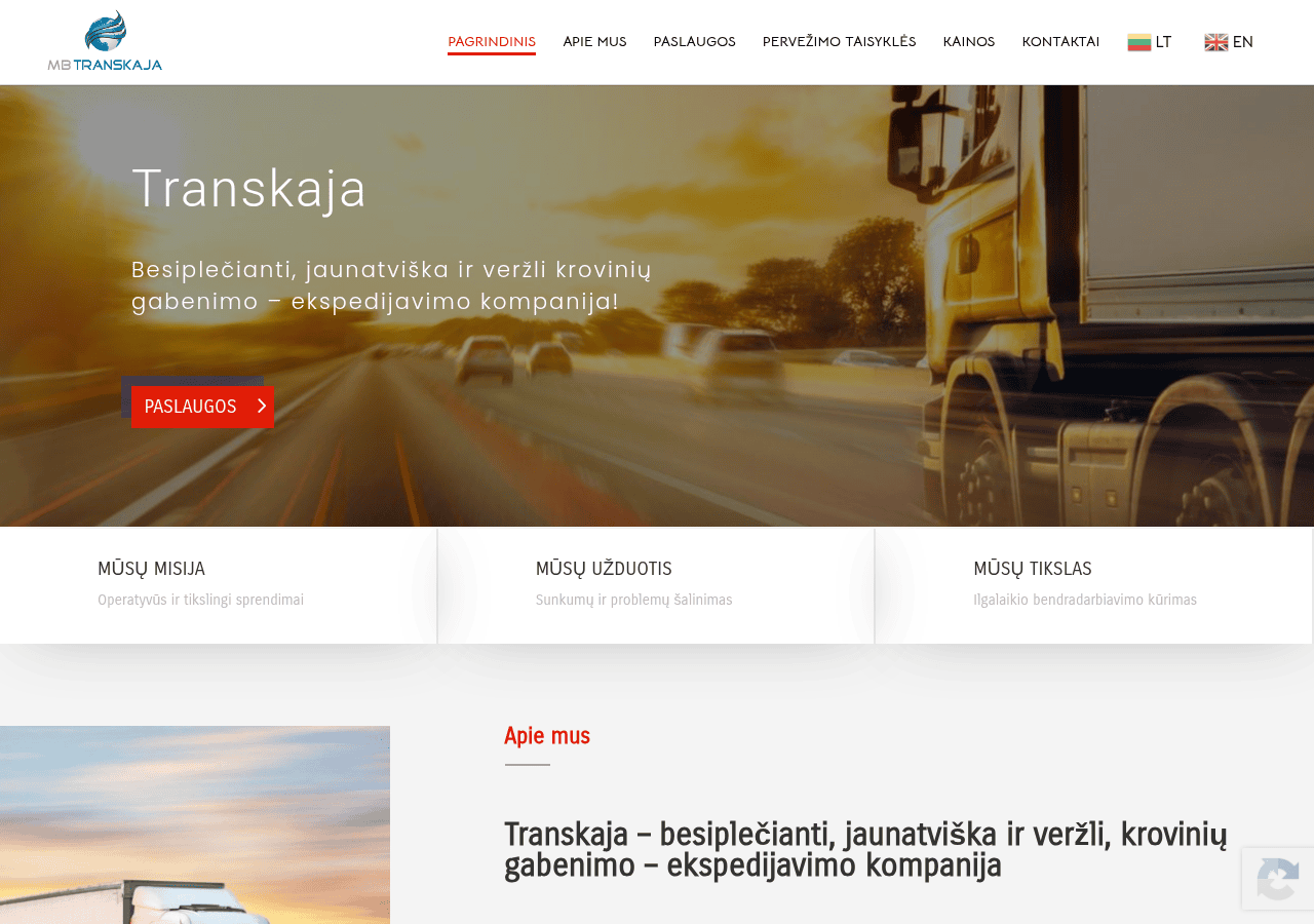 Screenshot of transkaja.lt