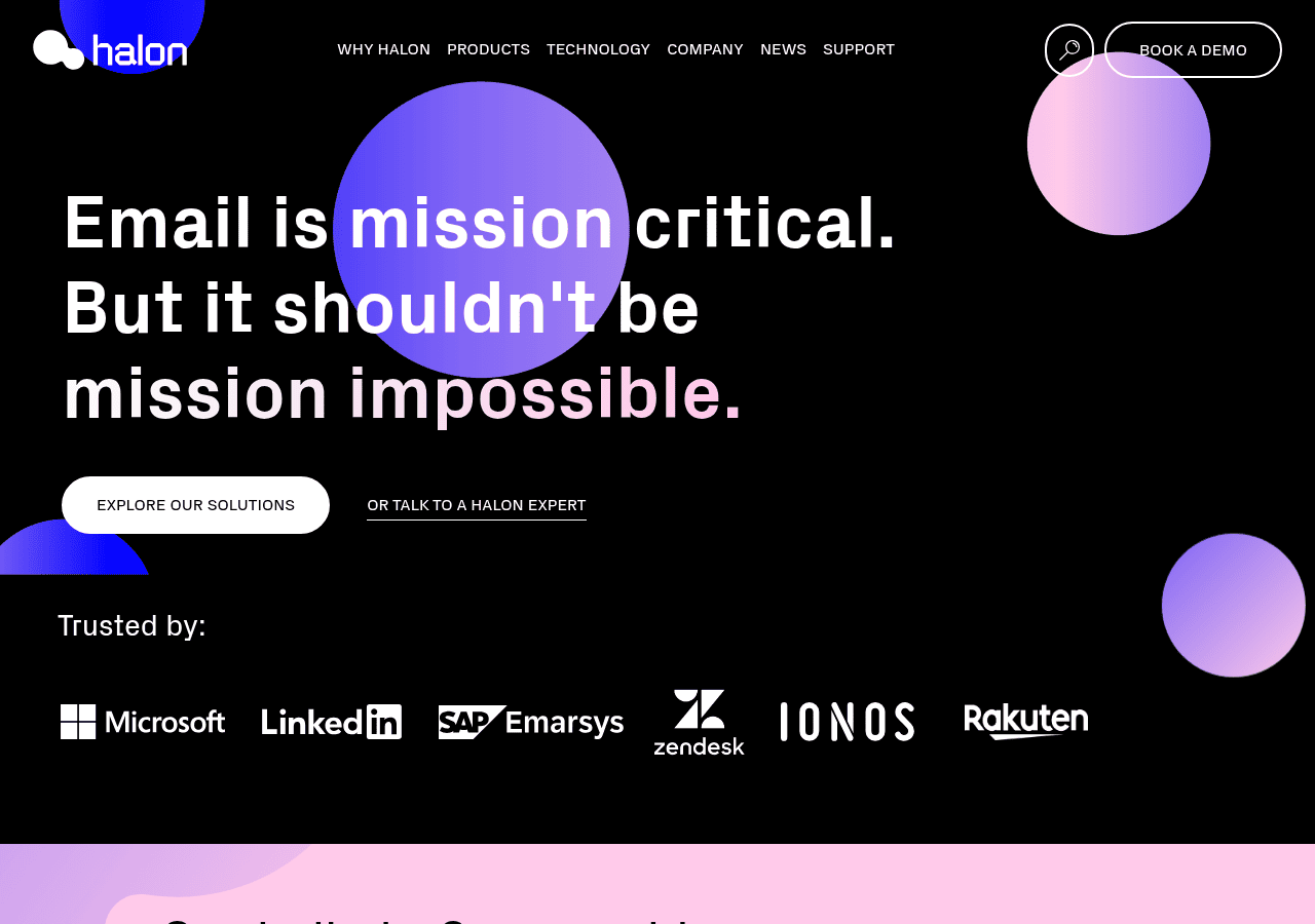 Screenshot of halon.io
