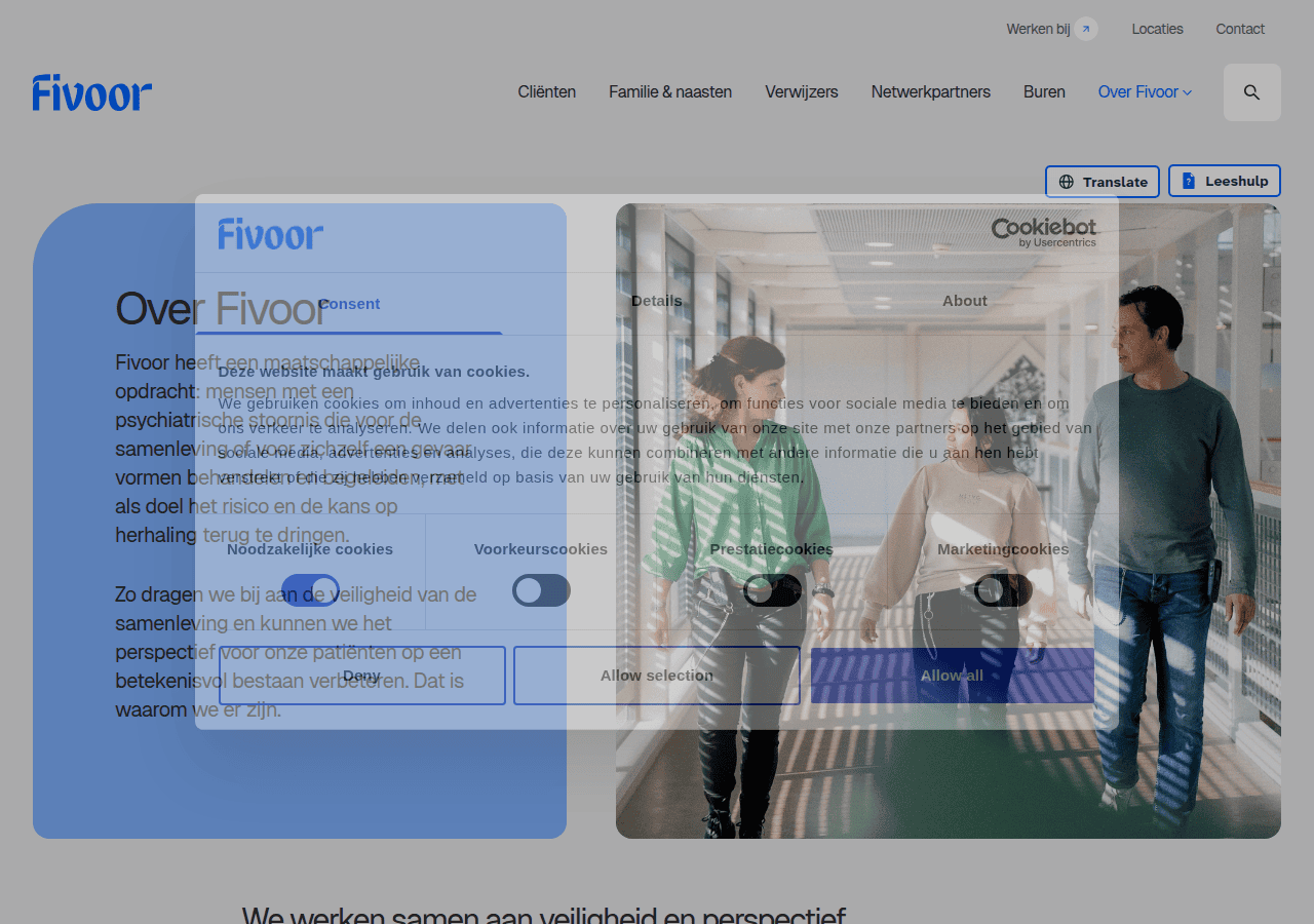Screenshot of fivoor.nl
