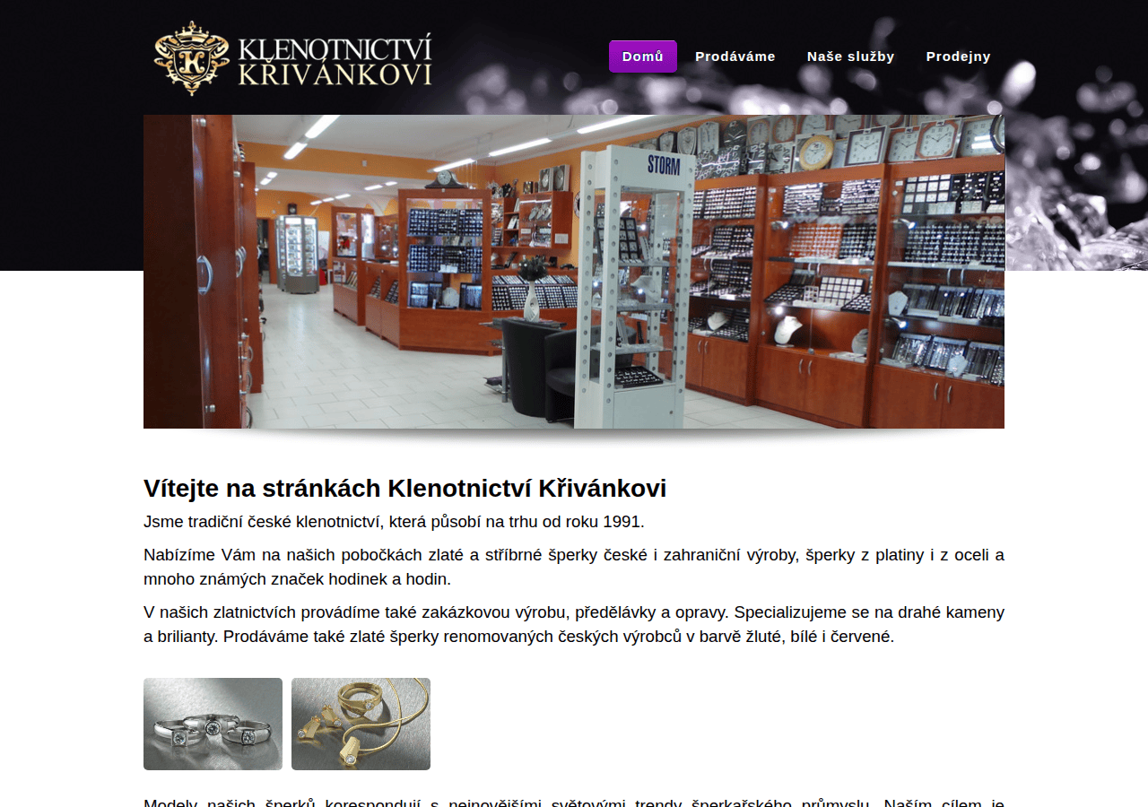 Screenshot of zlatnictvikrivankovi.cz