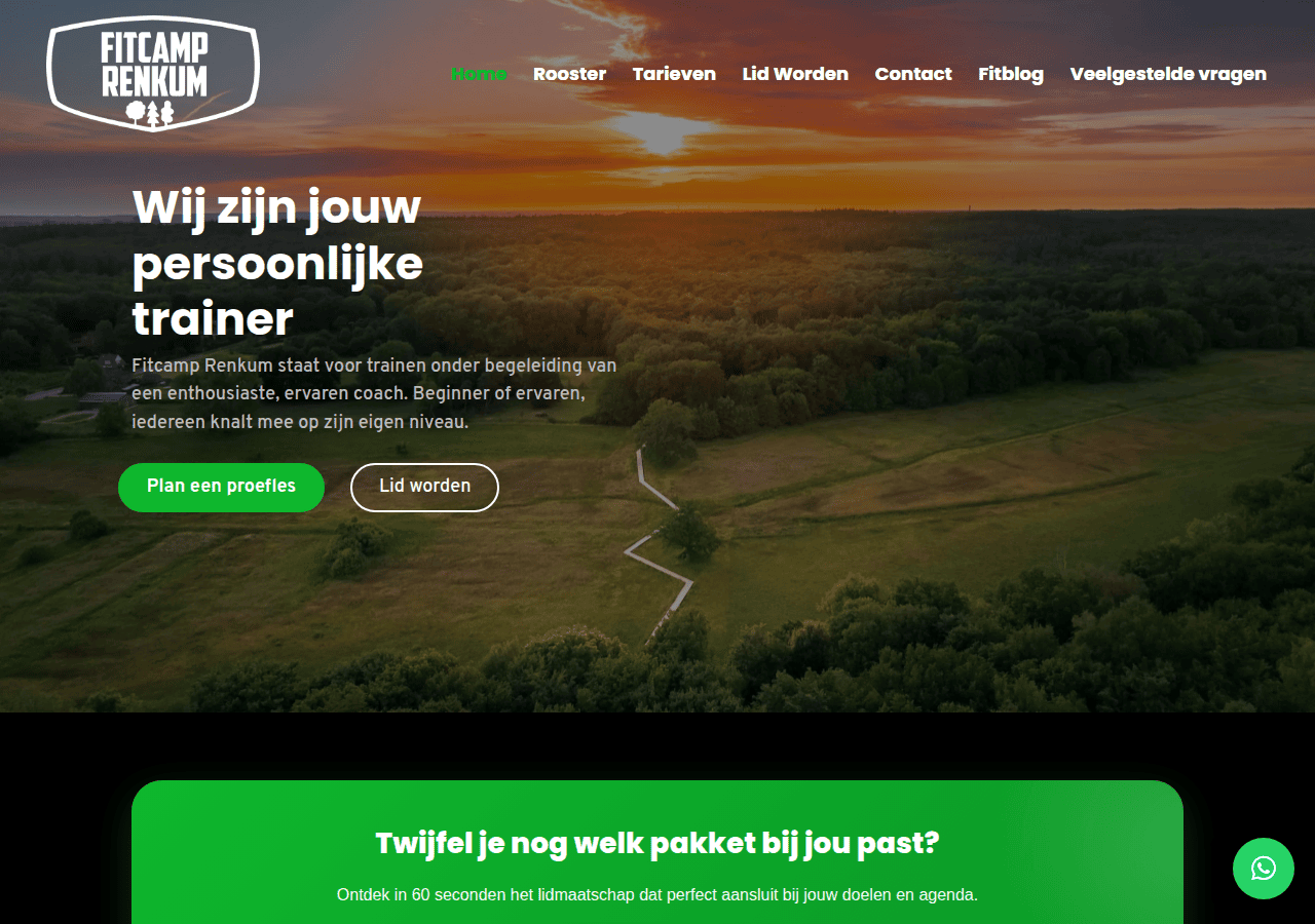 Screenshot of fitcamprenkum.nl