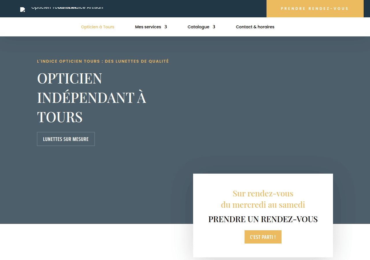 Screenshot of lindice-opticien.fr