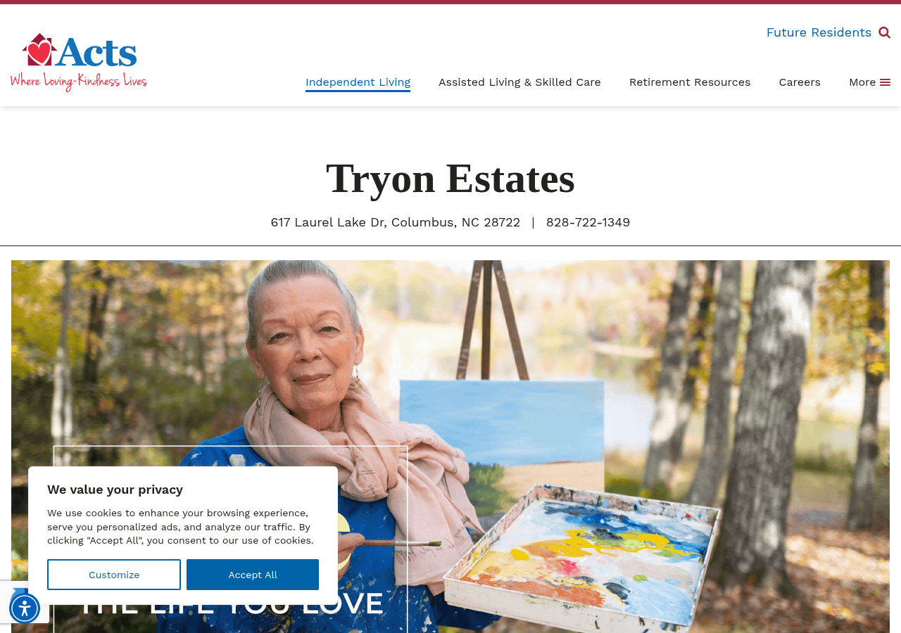 Screenshot of actsretirement.org