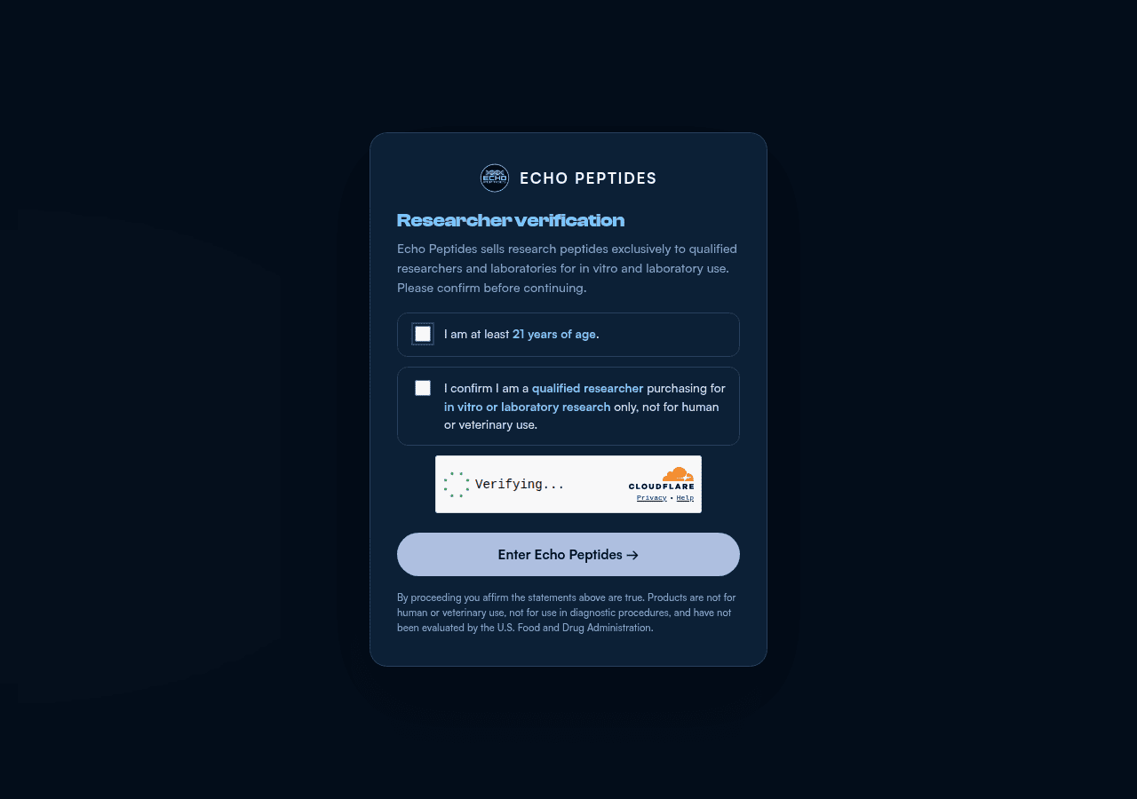 Screenshot of echopeptides.co