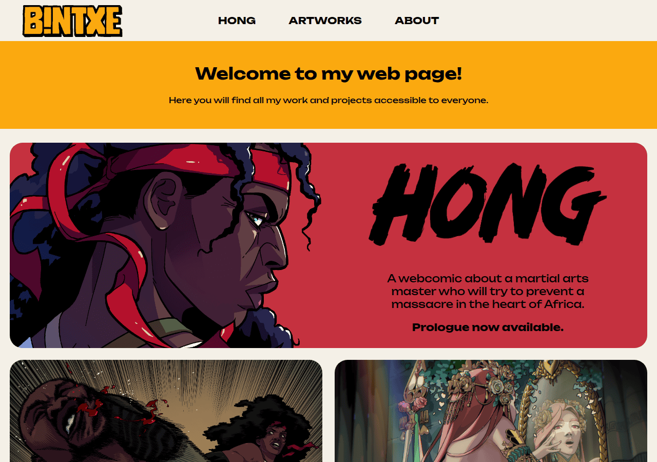 Screenshot of bintxe.com
