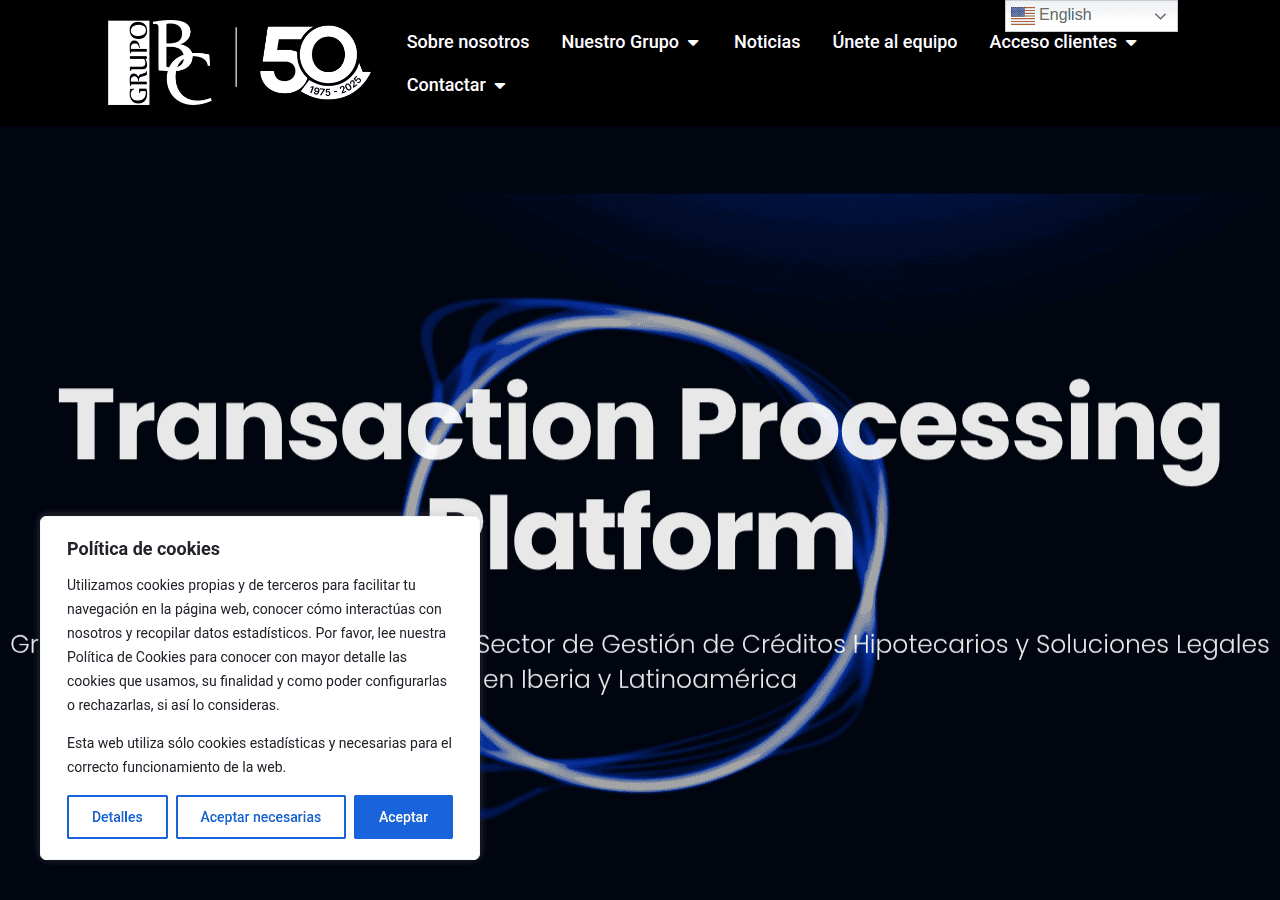 Screenshot of grupobc.com