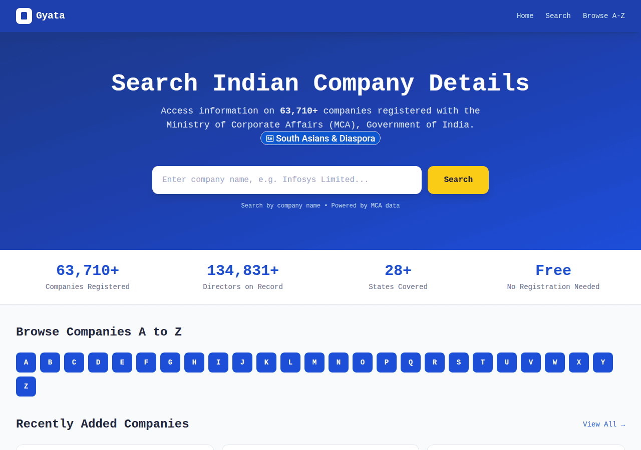 Screenshot of gyata.co.in