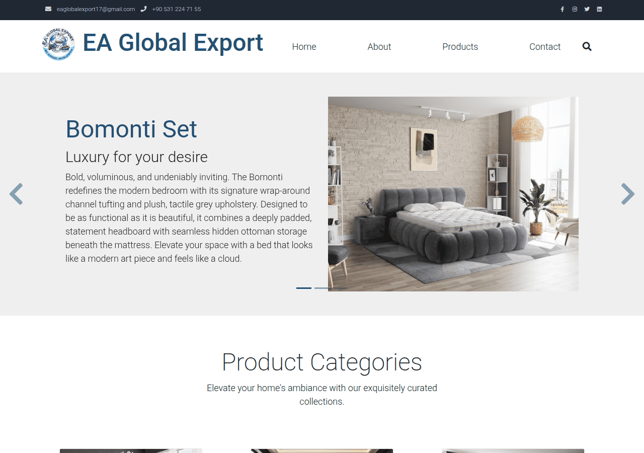 Screenshot of eaglobalexport.com