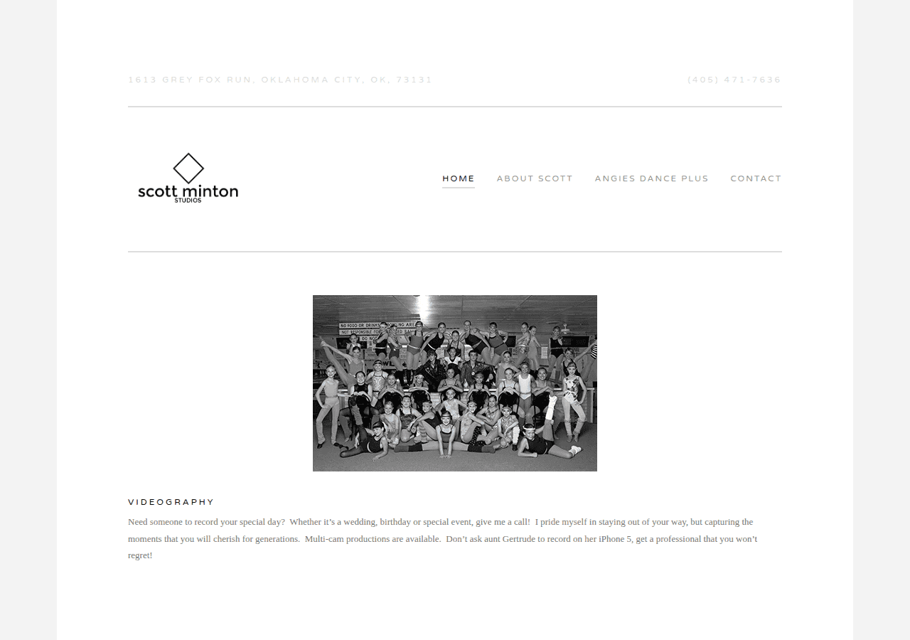Screenshot of scottminton.com