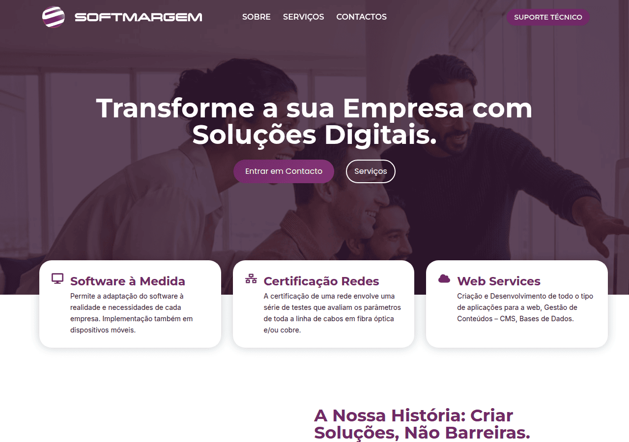Screenshot of softmargem.pt