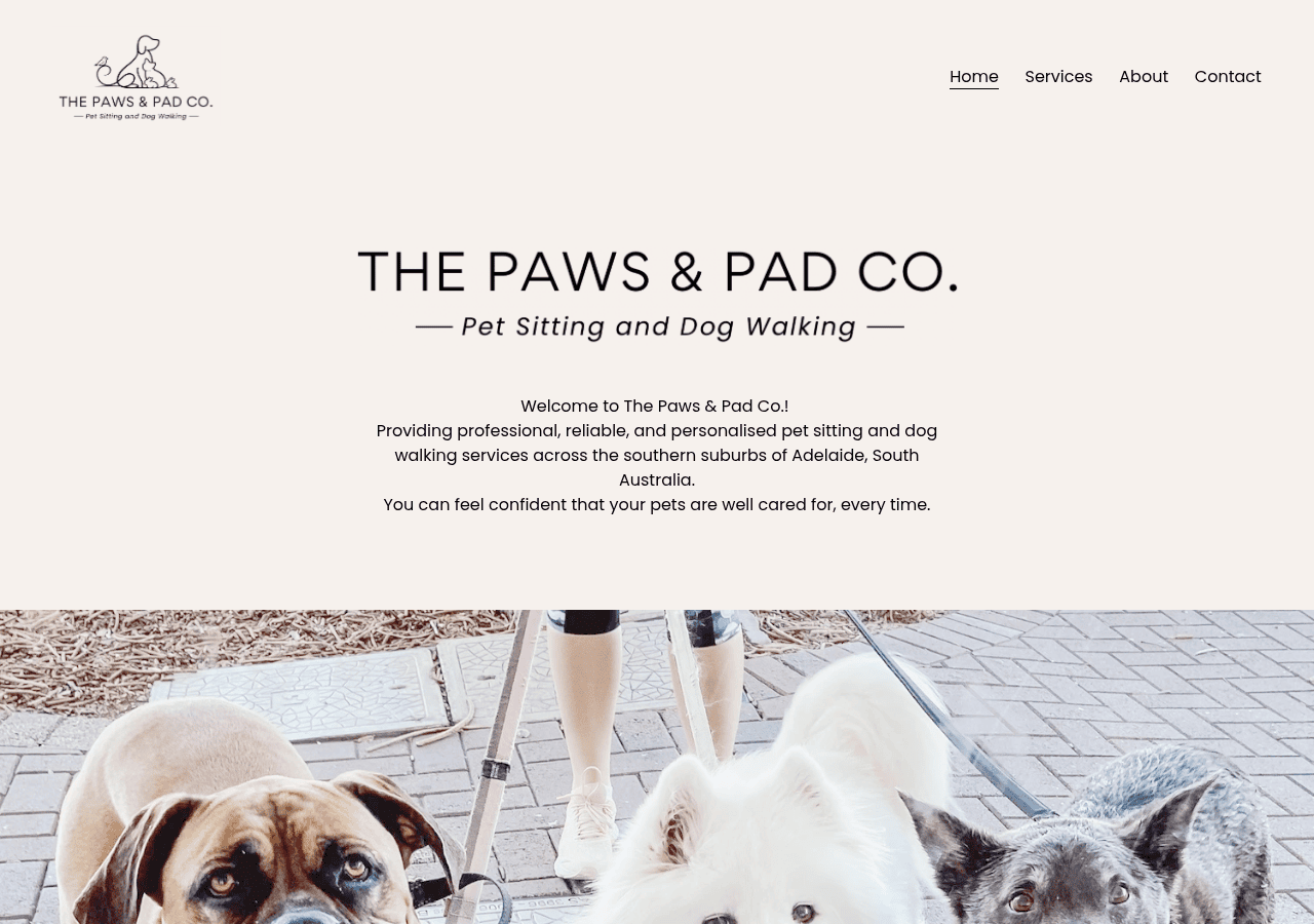 Screenshot of thepawsandpadco.com