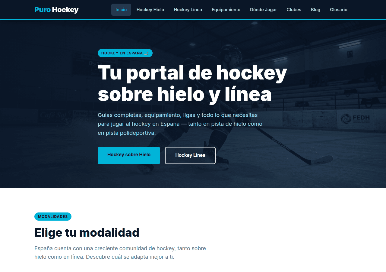 Screenshot of purohockey.es