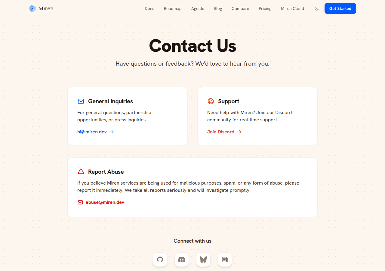 Screenshot of miren.dev