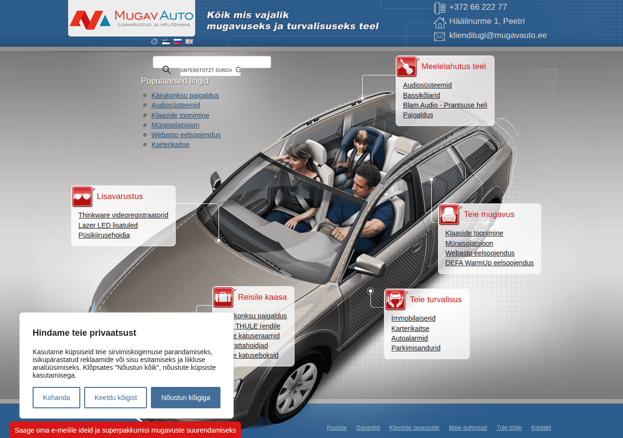 Screenshot of mugavauto.ee