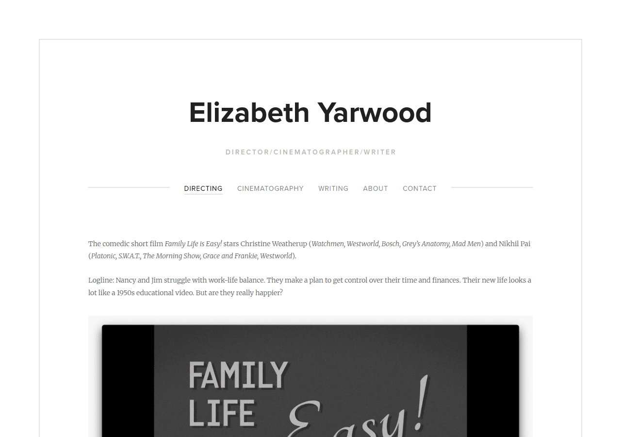 Screenshot of lizyarwood.com