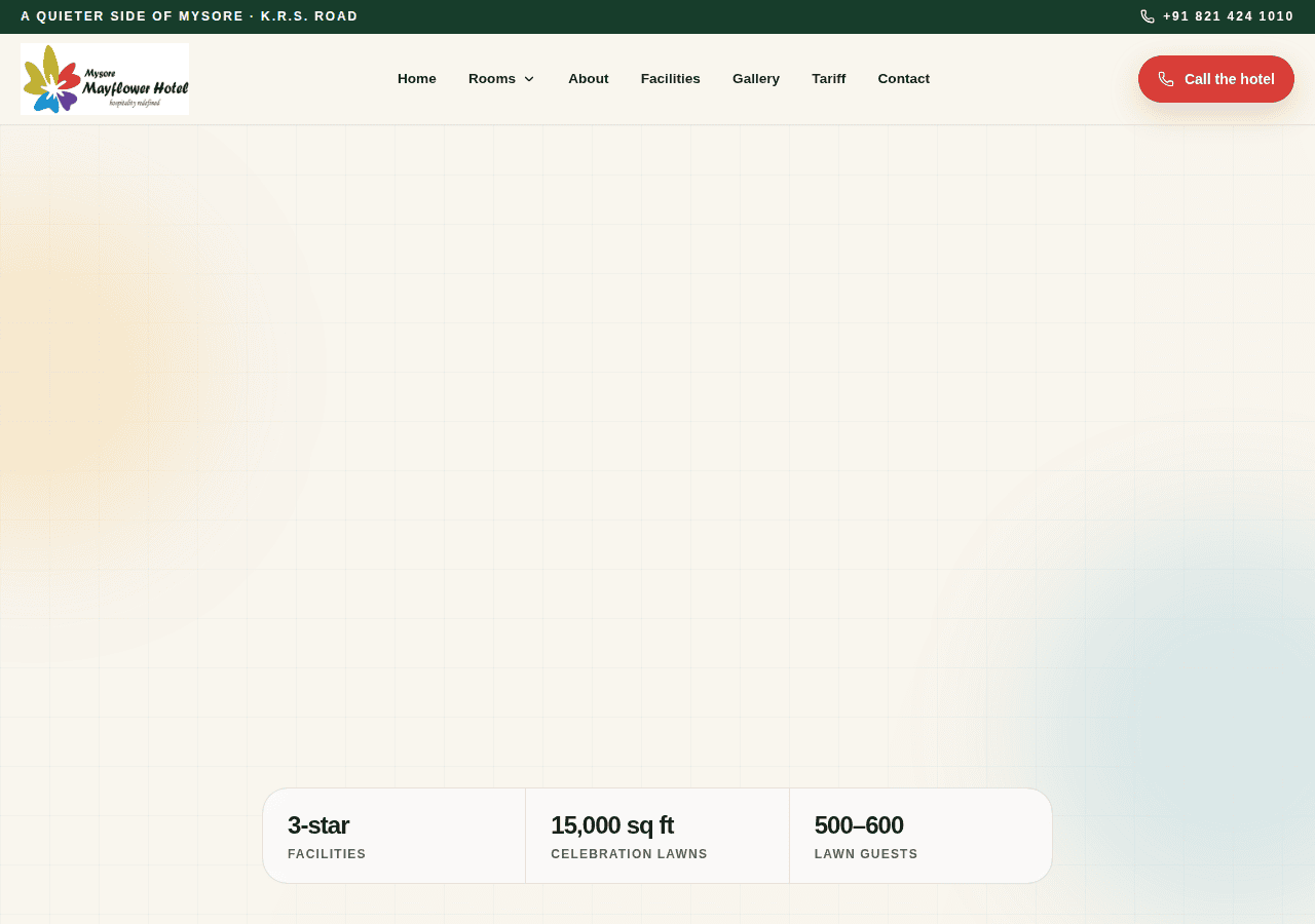 Screenshot of mysoremayflower.com