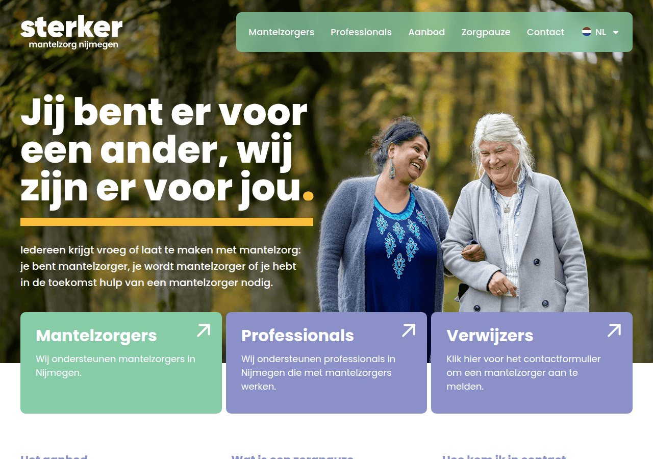Screenshot of mantelzorg-nijmegen.nl