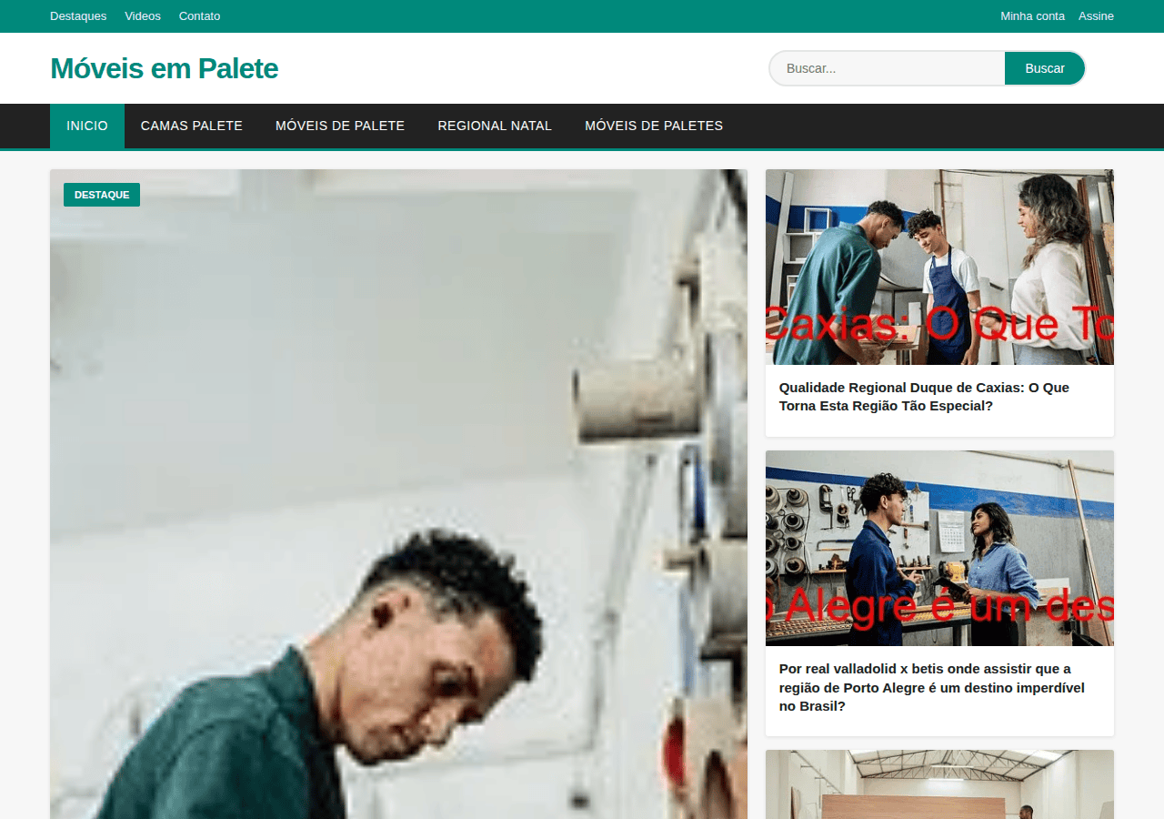 Screenshot of moveisempaleteacd.com