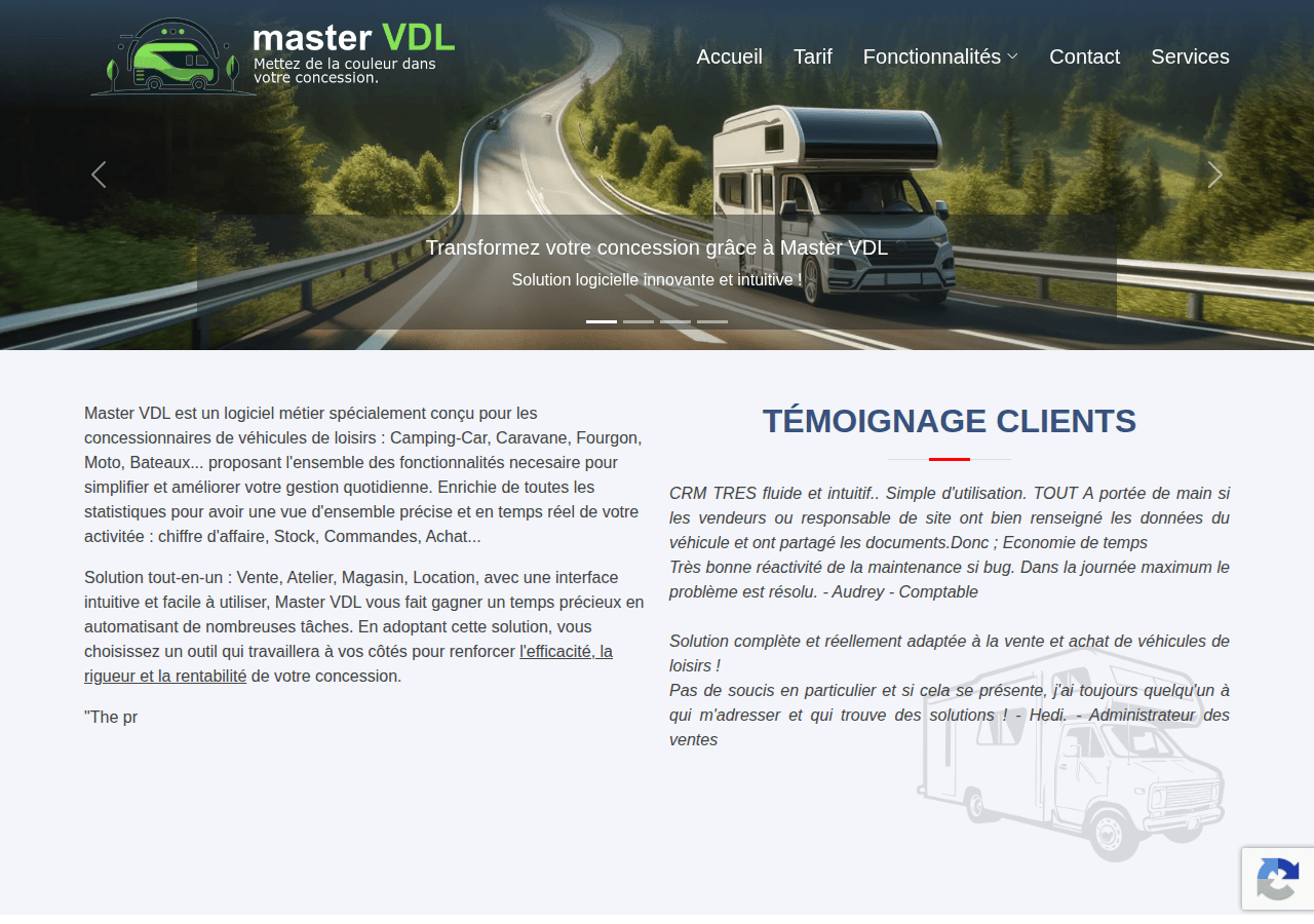 Screenshot of mastervdl.fr