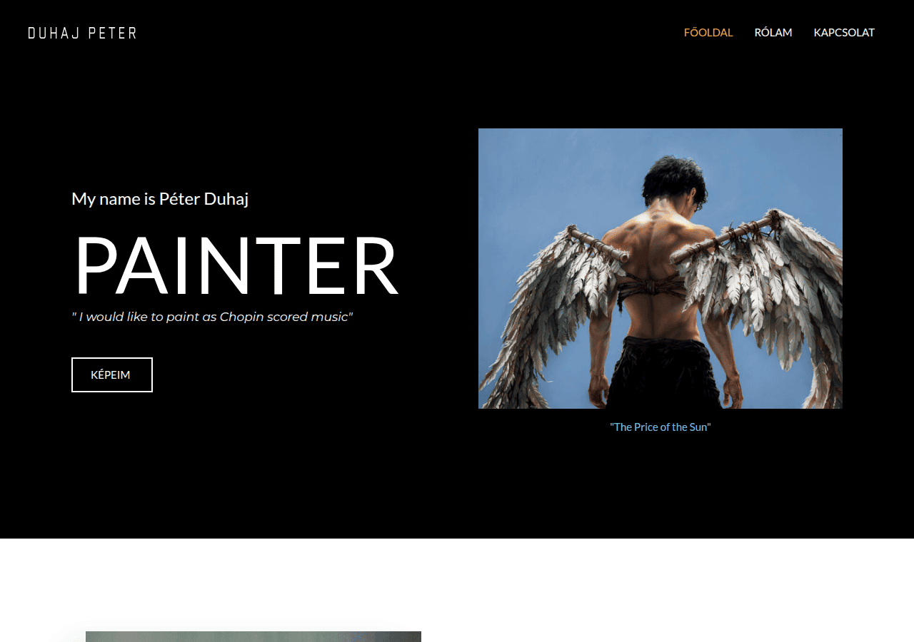Screenshot of duhajpeter.com
