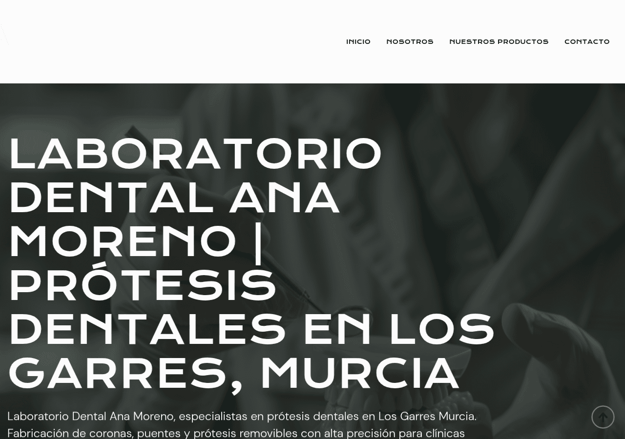 Screenshot of laboratoriodentalanamoreno.es