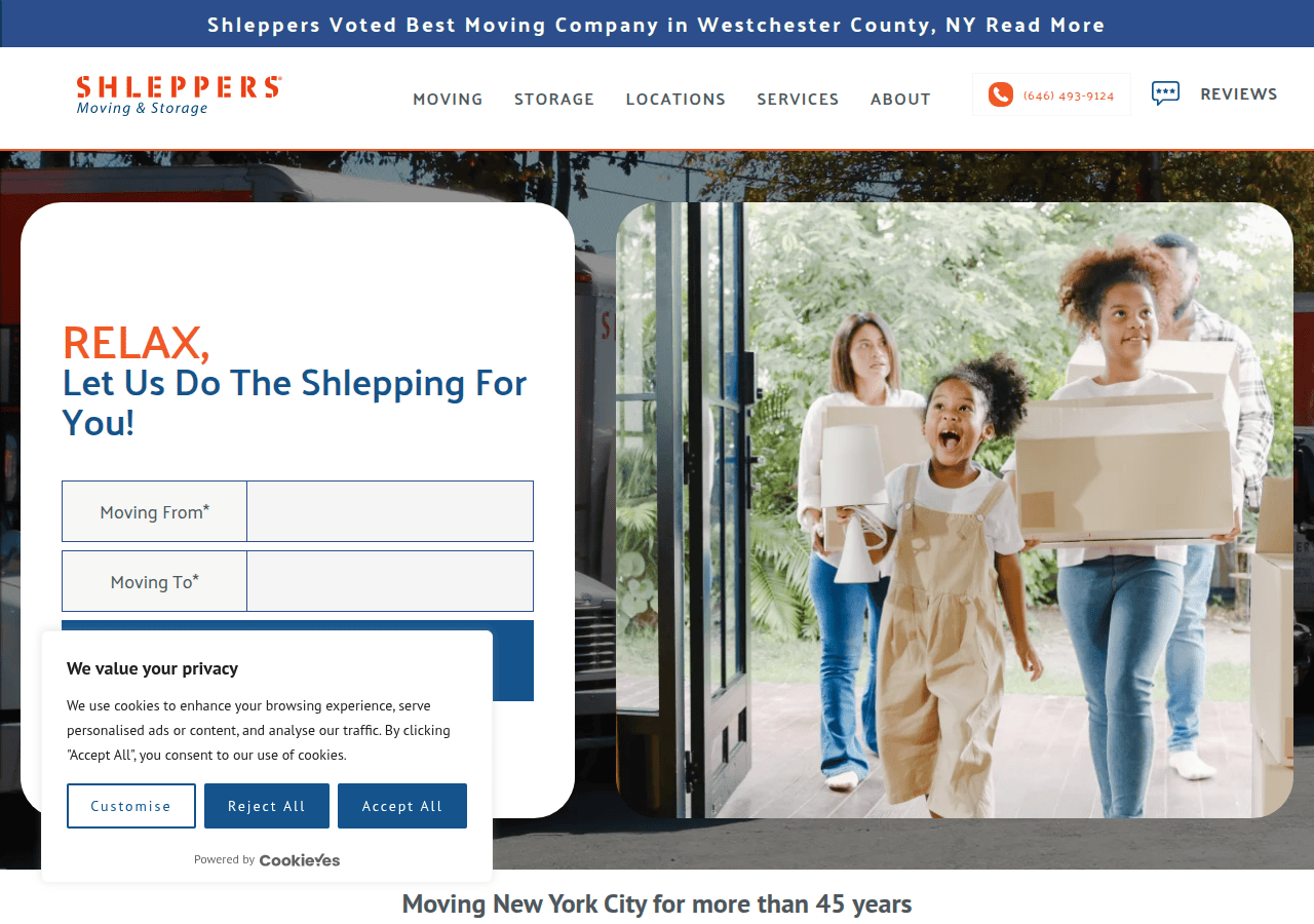 Screenshot of shleppers.com