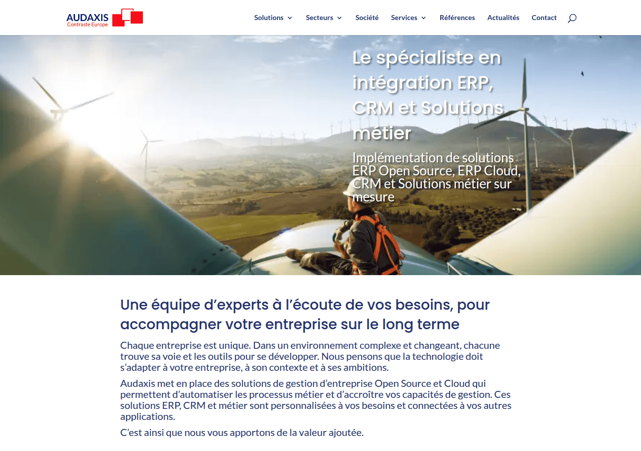 Screenshot of audaxis.com