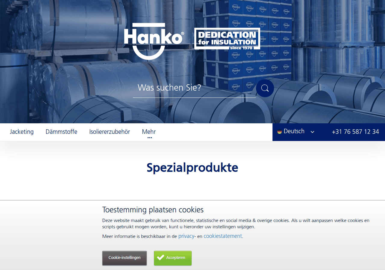 Screenshot of hanko.nl