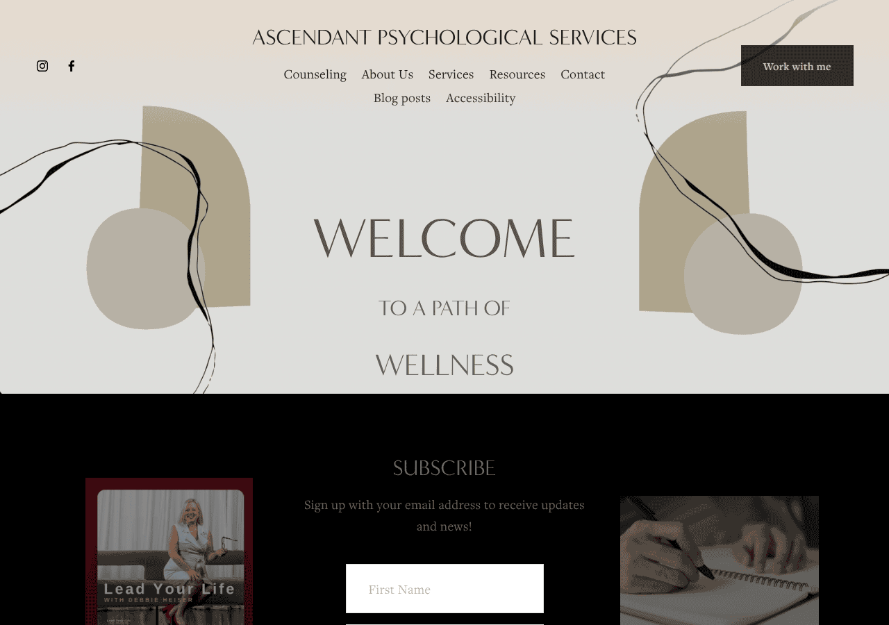 Screenshot of ascendantpsychservices.com