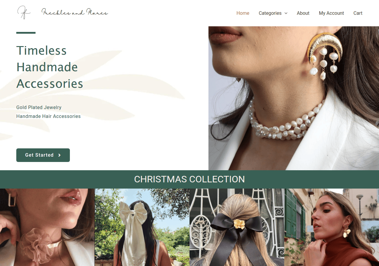 Screenshot of frecklesandflares.com