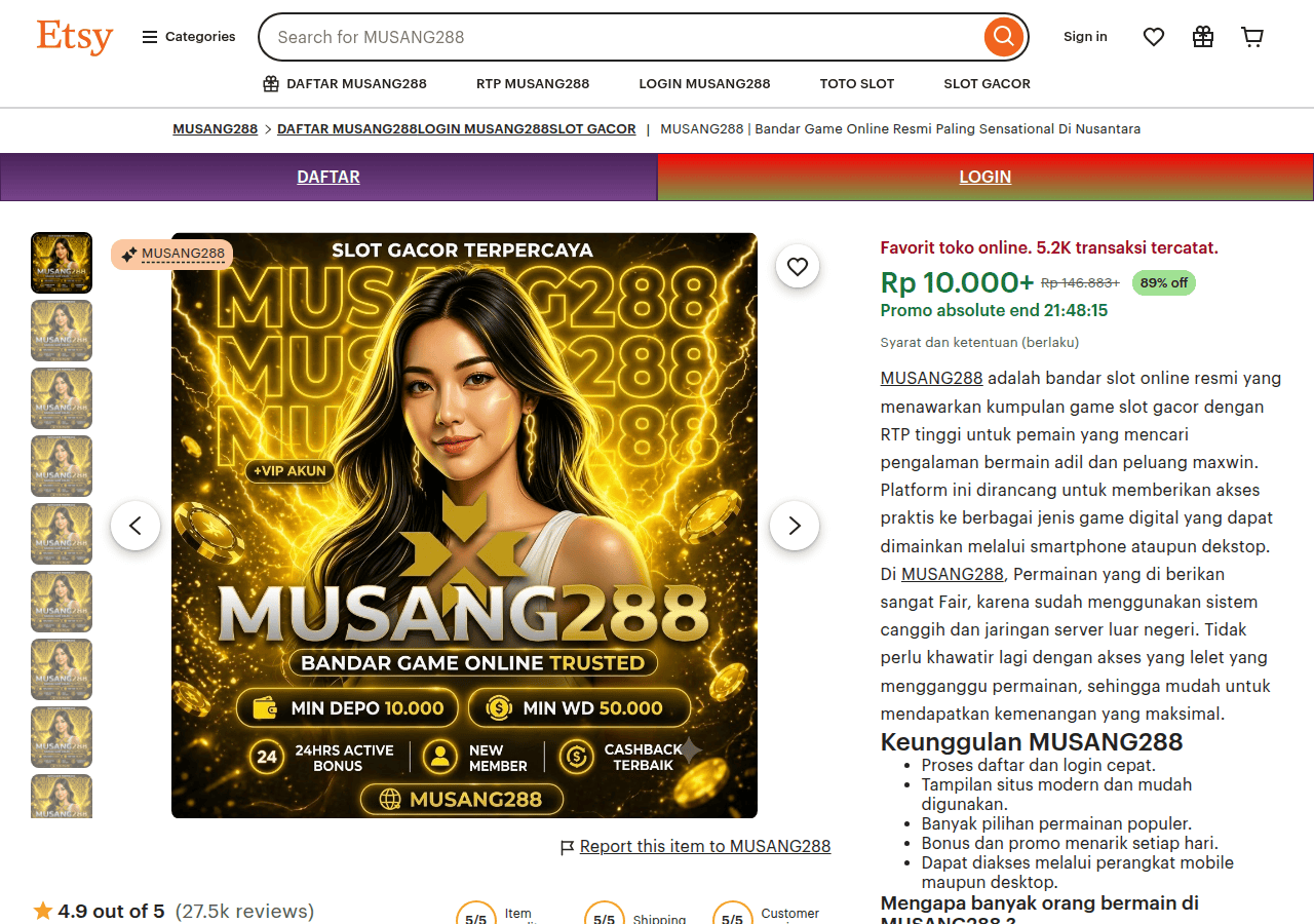 Screenshot of musang288business.com