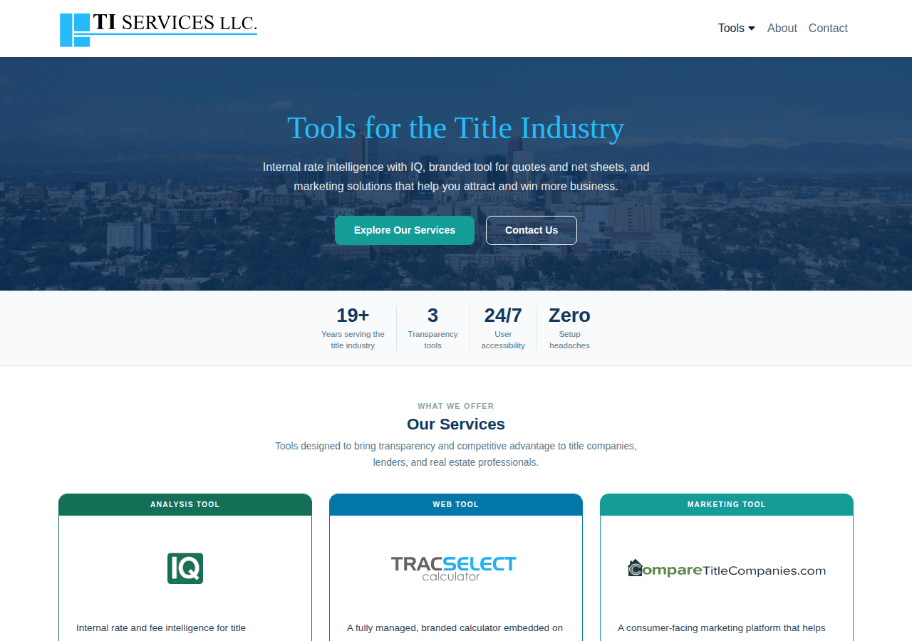 Screenshot of tiservicesllc.com