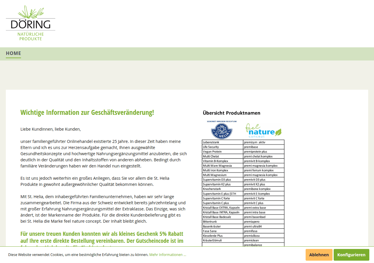 Screenshot of natuerliche-produkte.com