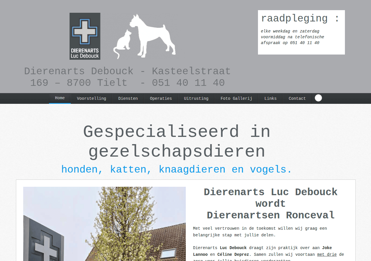 Screenshot of dierenartsdebouck.be