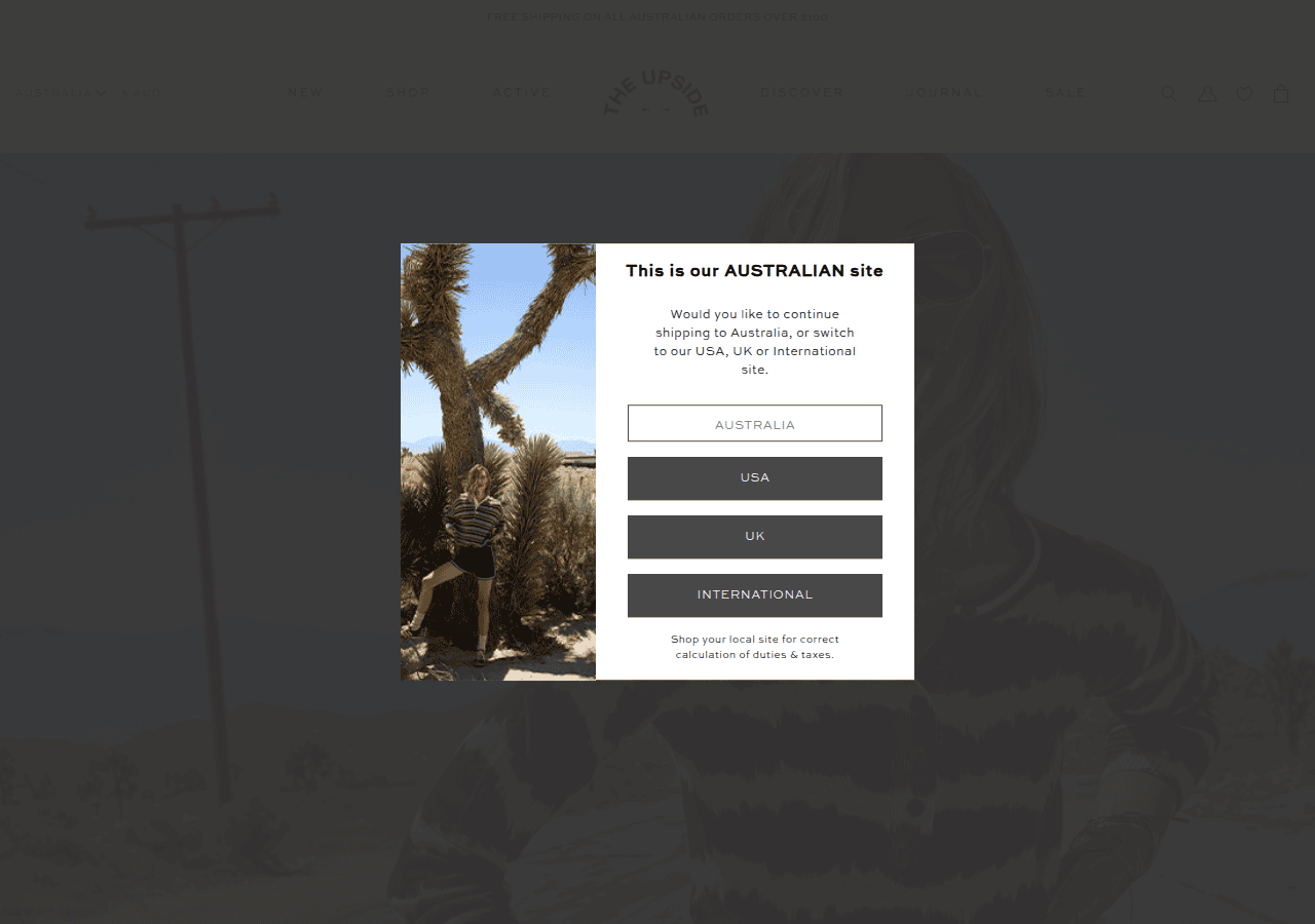Screenshot of theupside.com.au