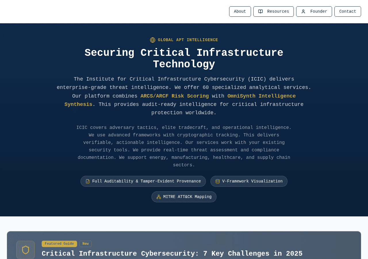 Screenshot of instituteforcriticalinfrastructurecybersecurity.com