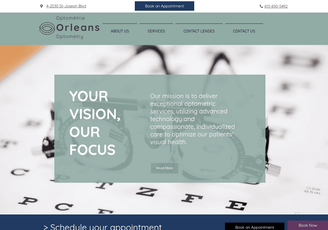 Screenshot of orleansopto.ca