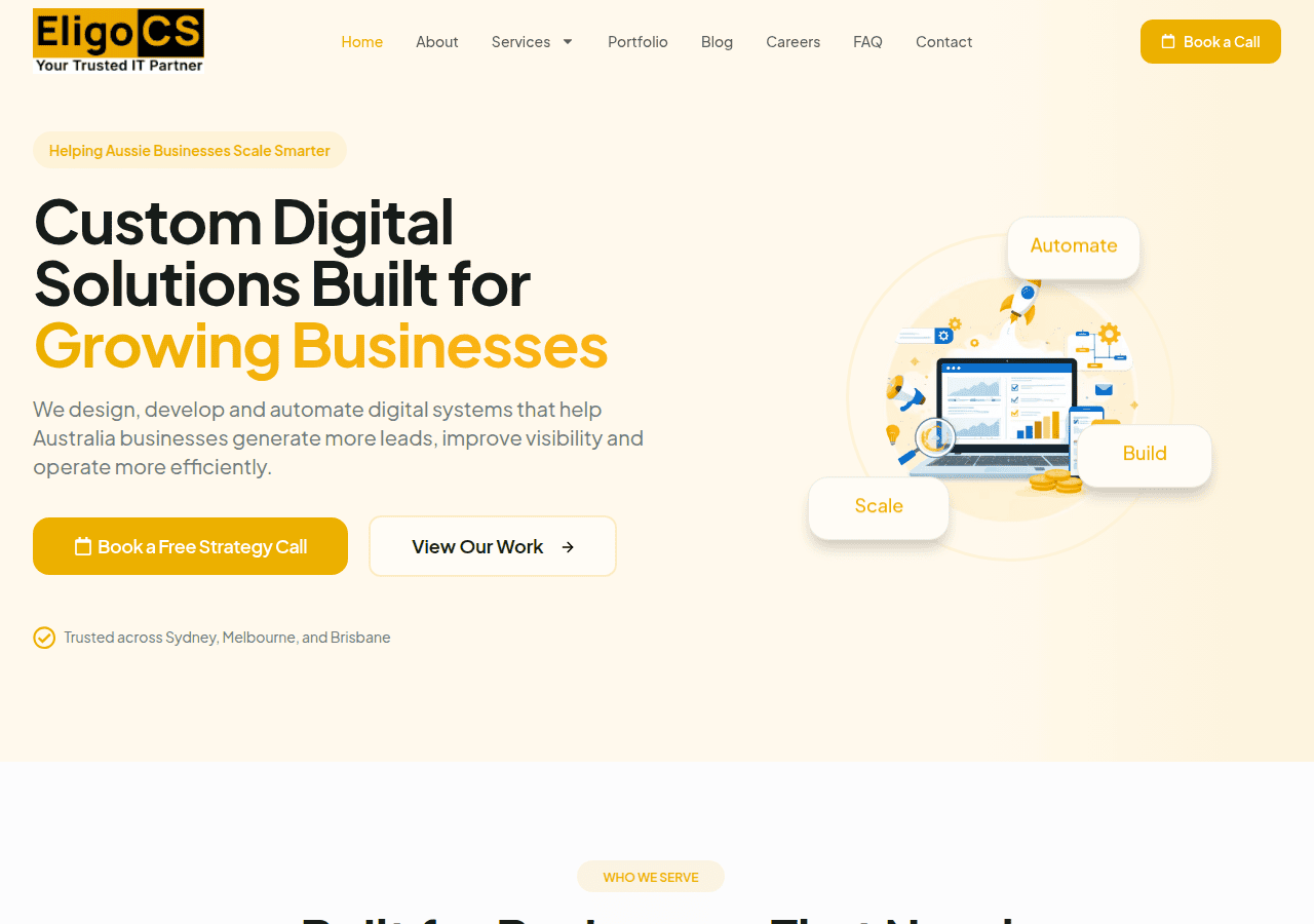 Screenshot of eligocs.com.au