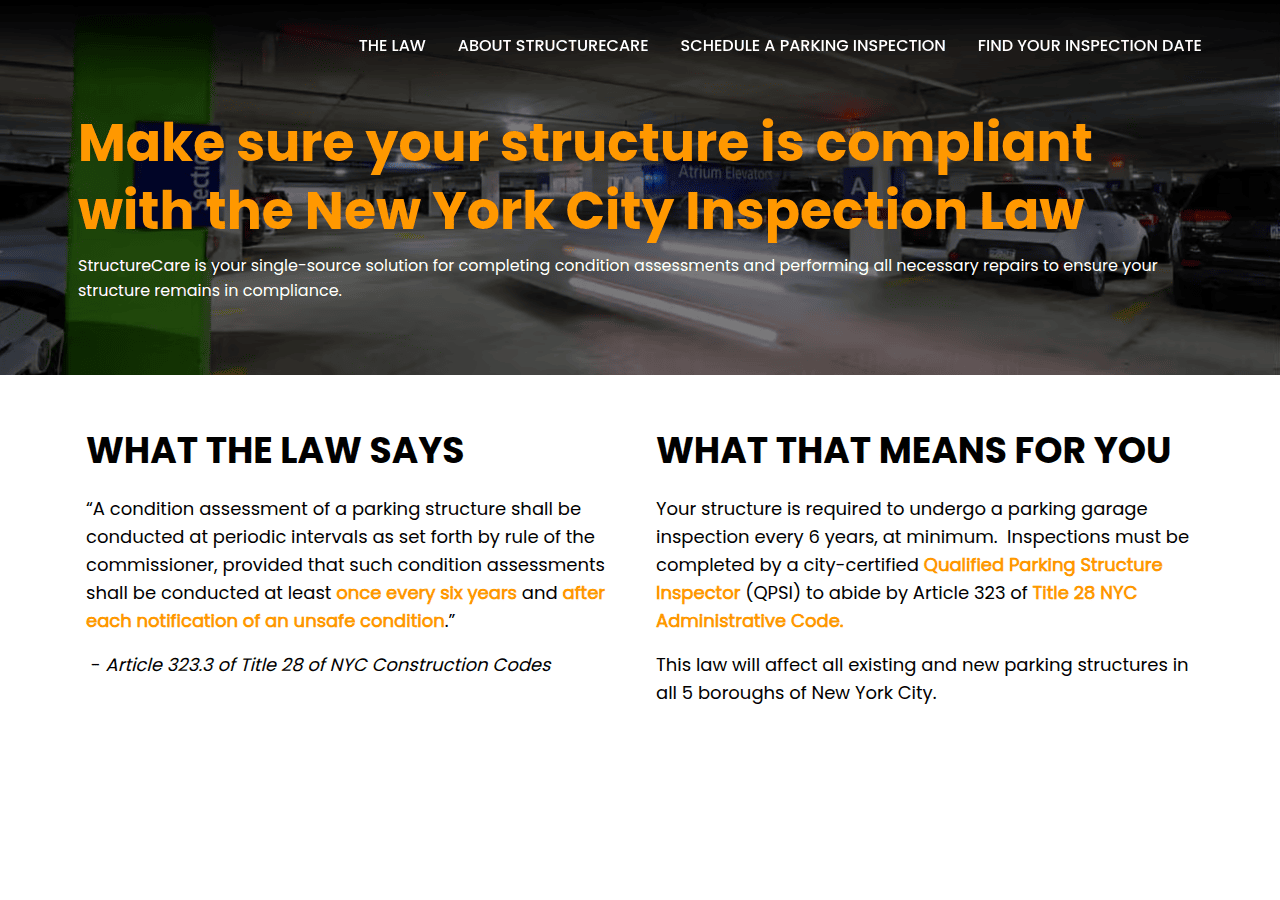 Screenshot of nycparkinginspection.com