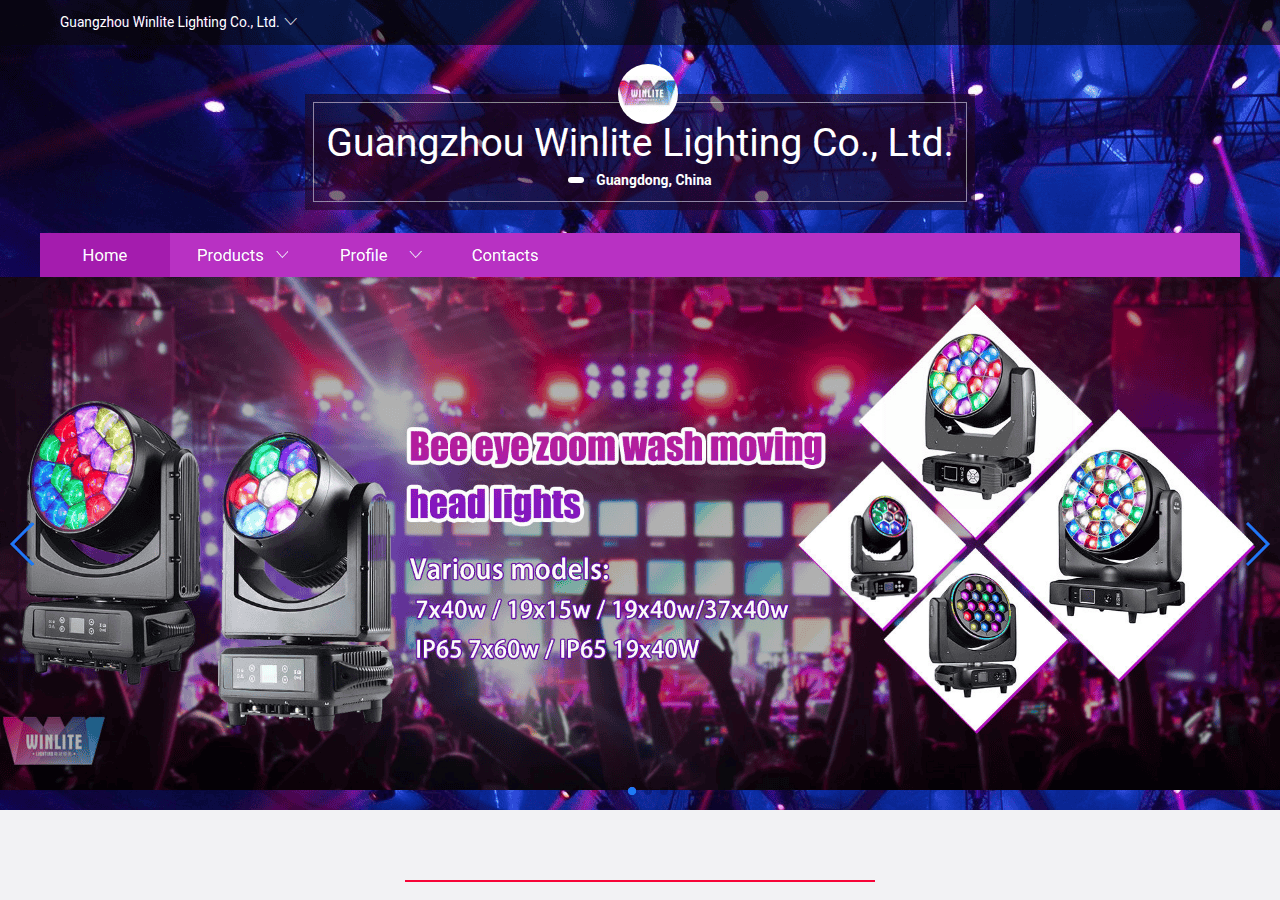 Screenshot of winlitelighting.com