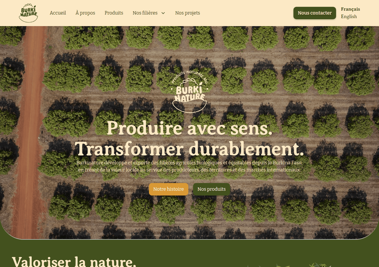 Screenshot of burkinature.com