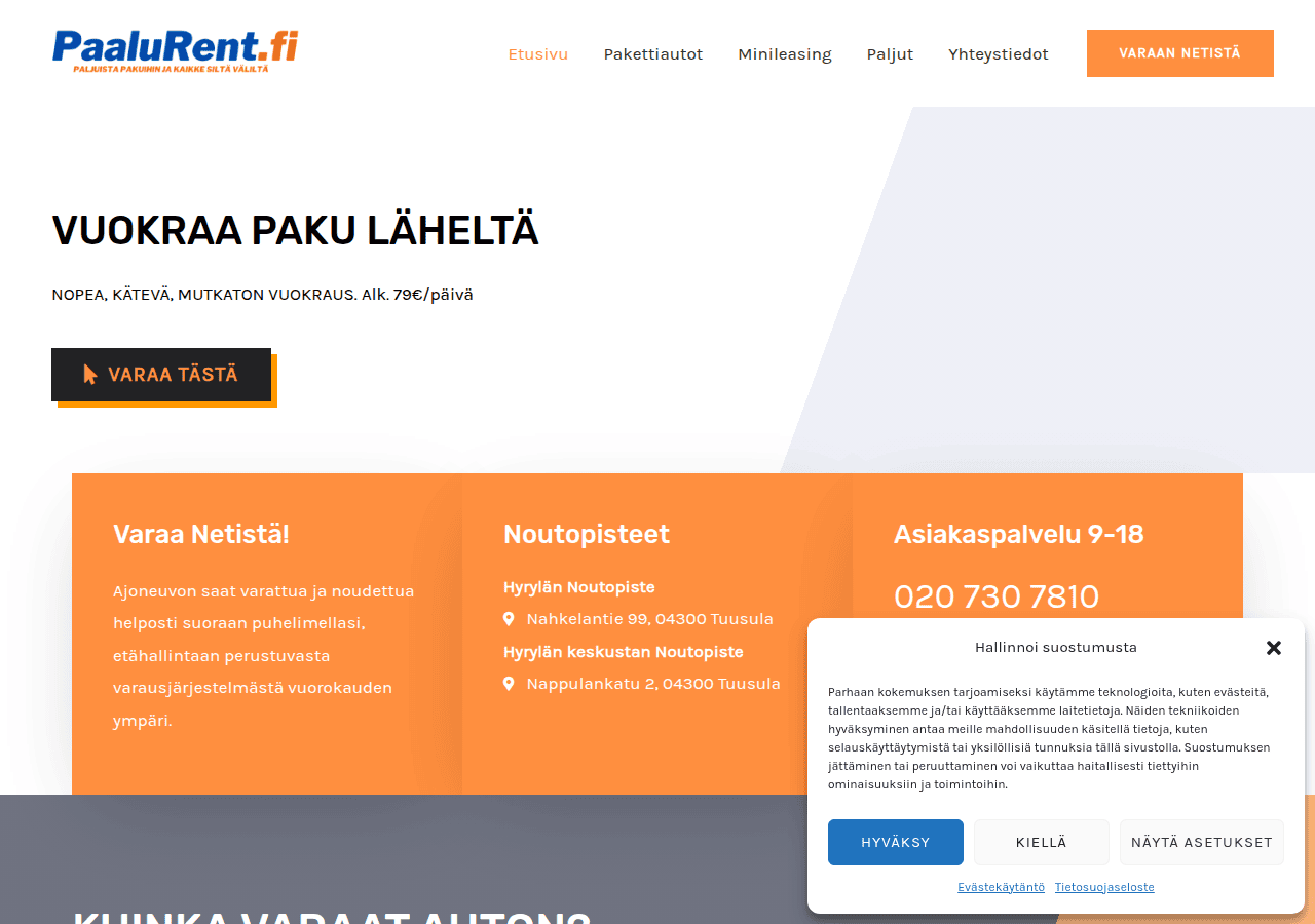Screenshot of paalurent.fi