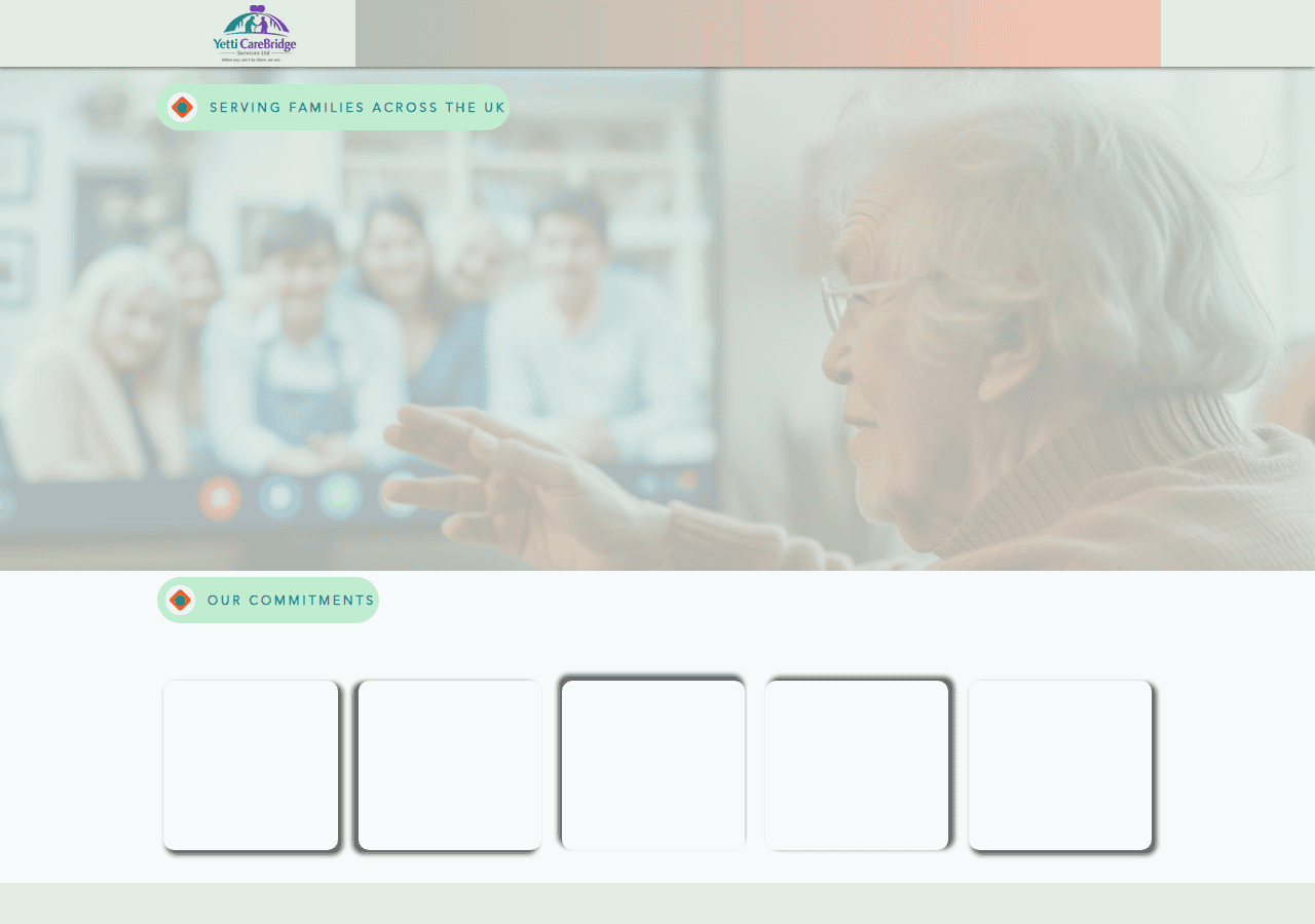 Screenshot of yetticarebridgeservices.co.uk