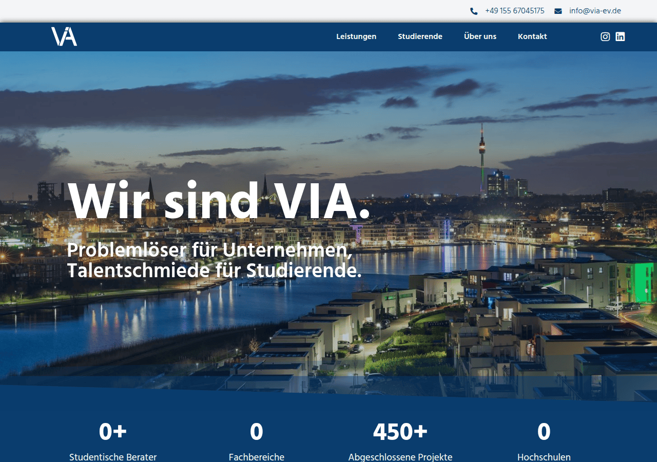 Screenshot of via-ev.de