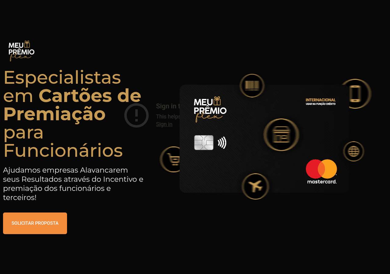 Screenshot of meupremioflexivel.com.br
