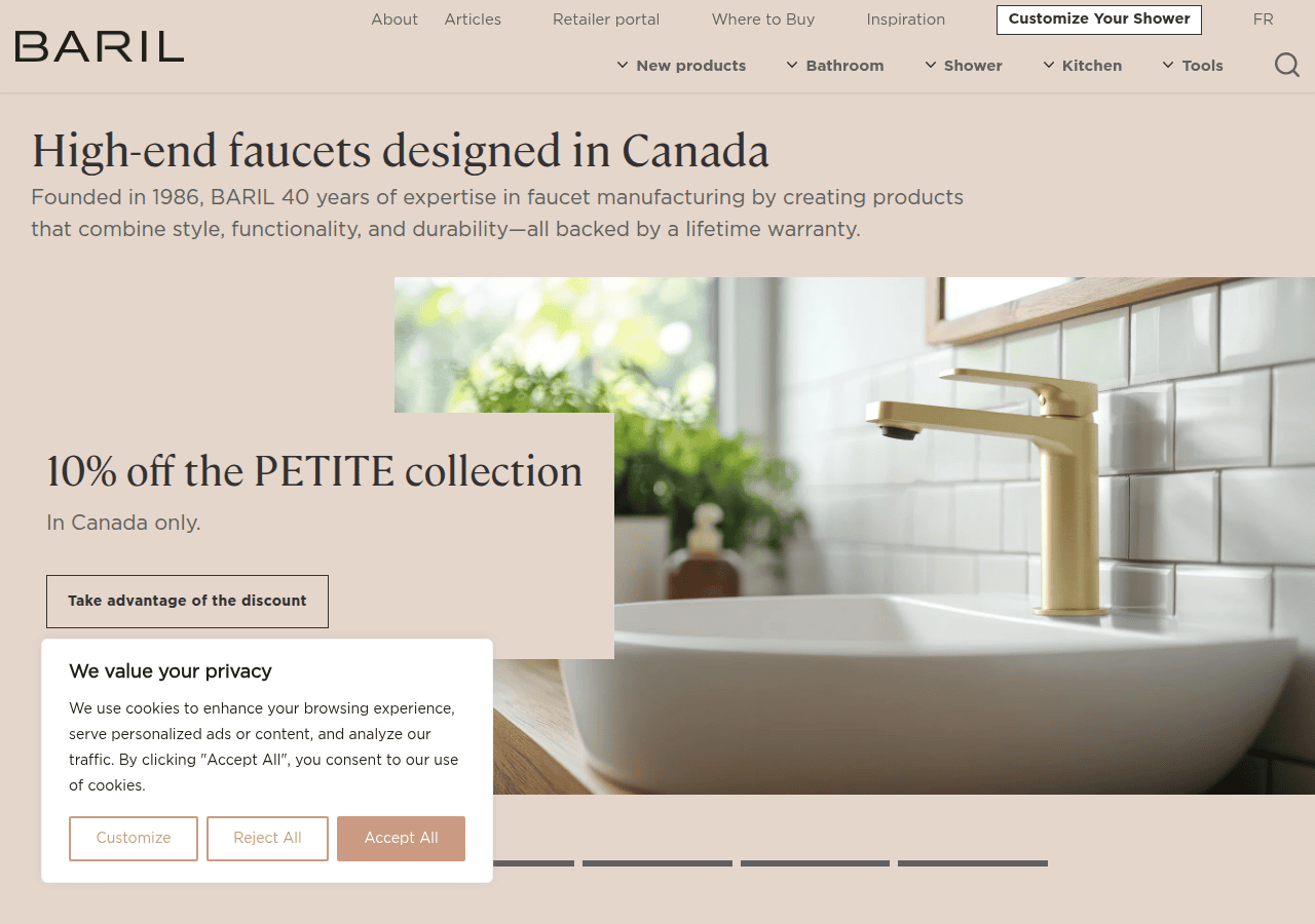 Screenshot of barildesign.com