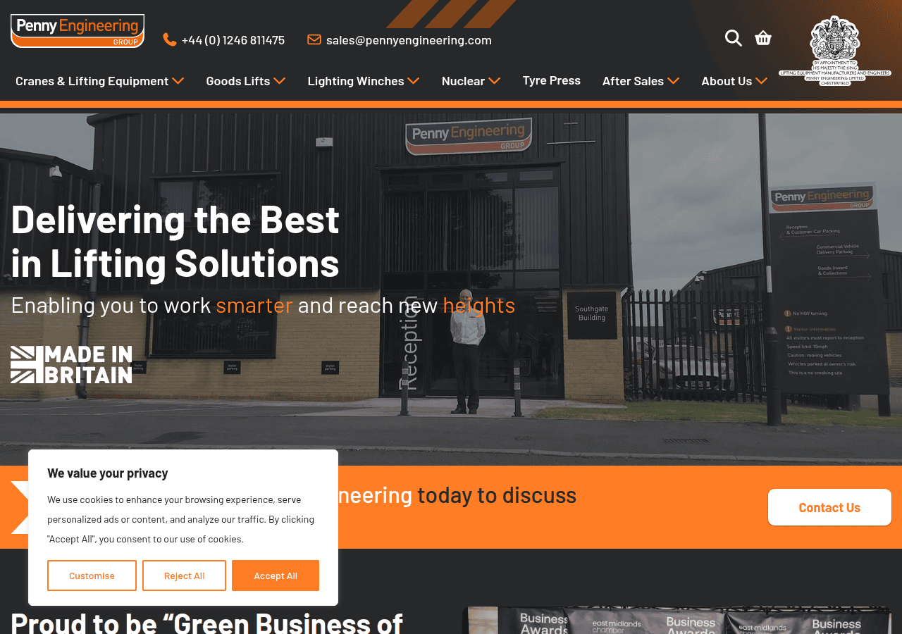 Screenshot of pennyengineering.com